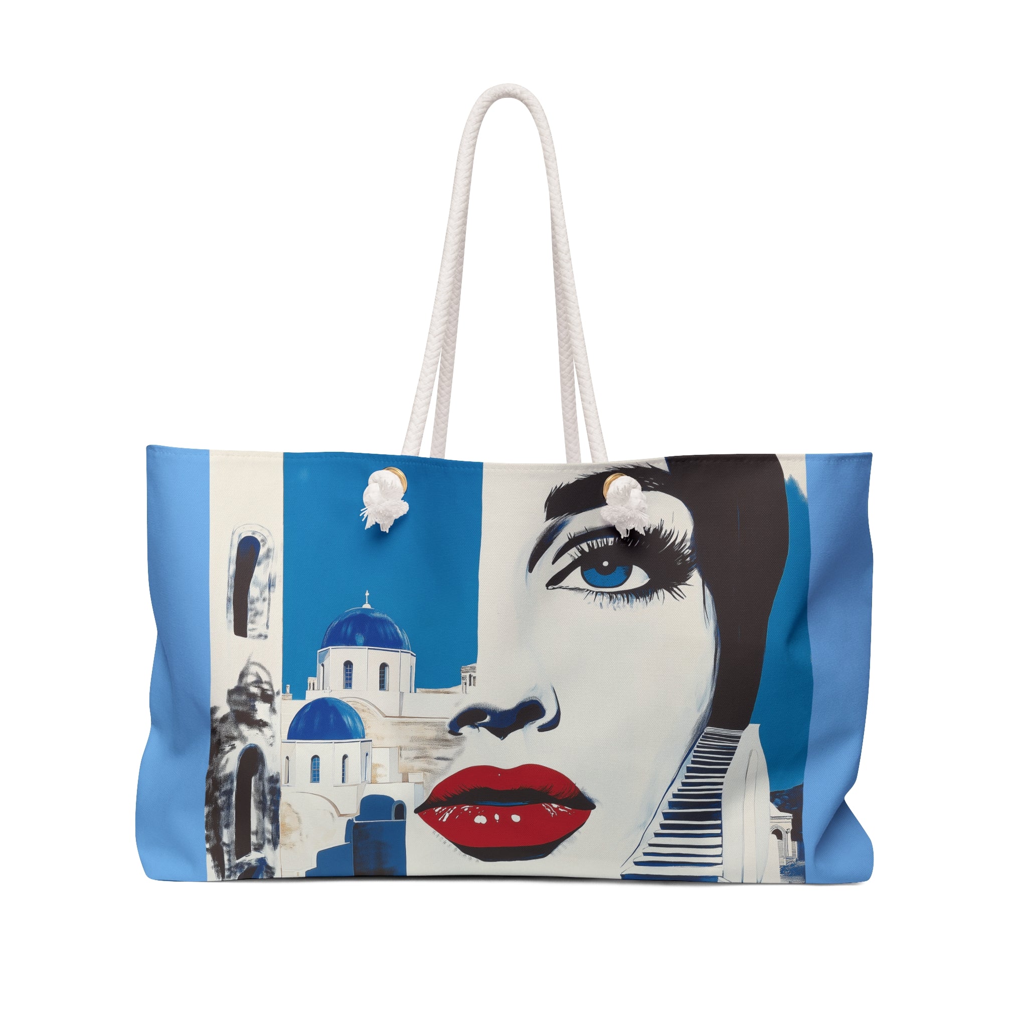 Mediterranean Summer Weekender Bag - Meet Me in Santorini