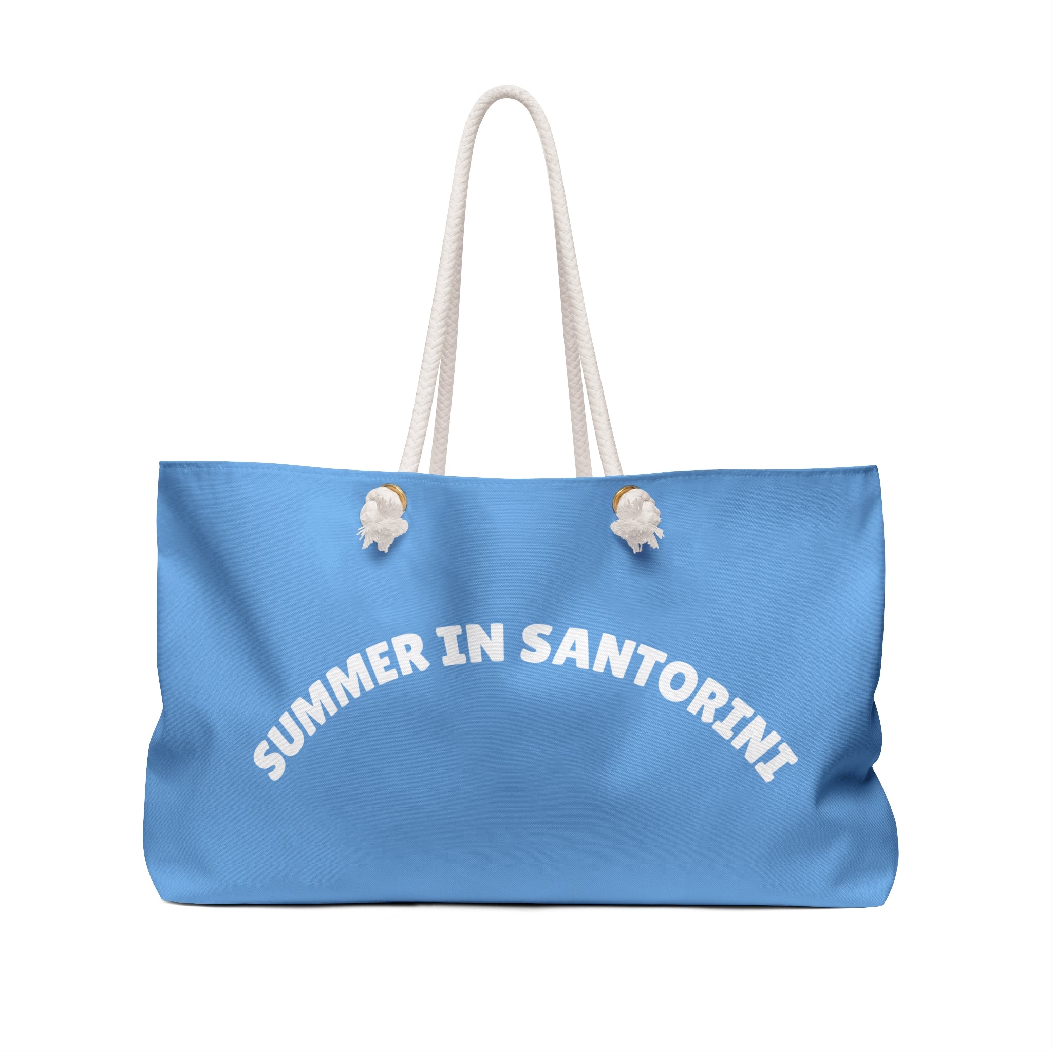 Mediterranean Summer Weekender Bag - Summer in Santorini