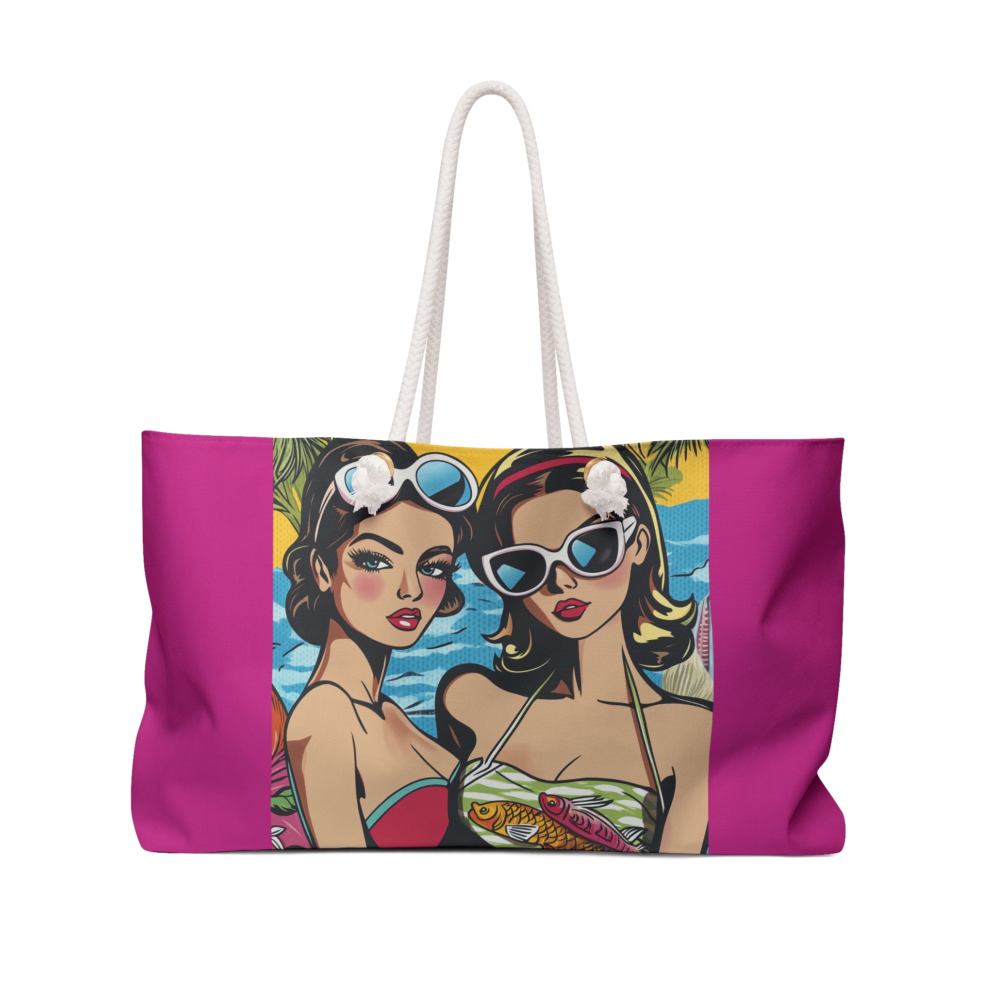 Mediterranean Summer Weekender Bag - Sardinia Girl Summer