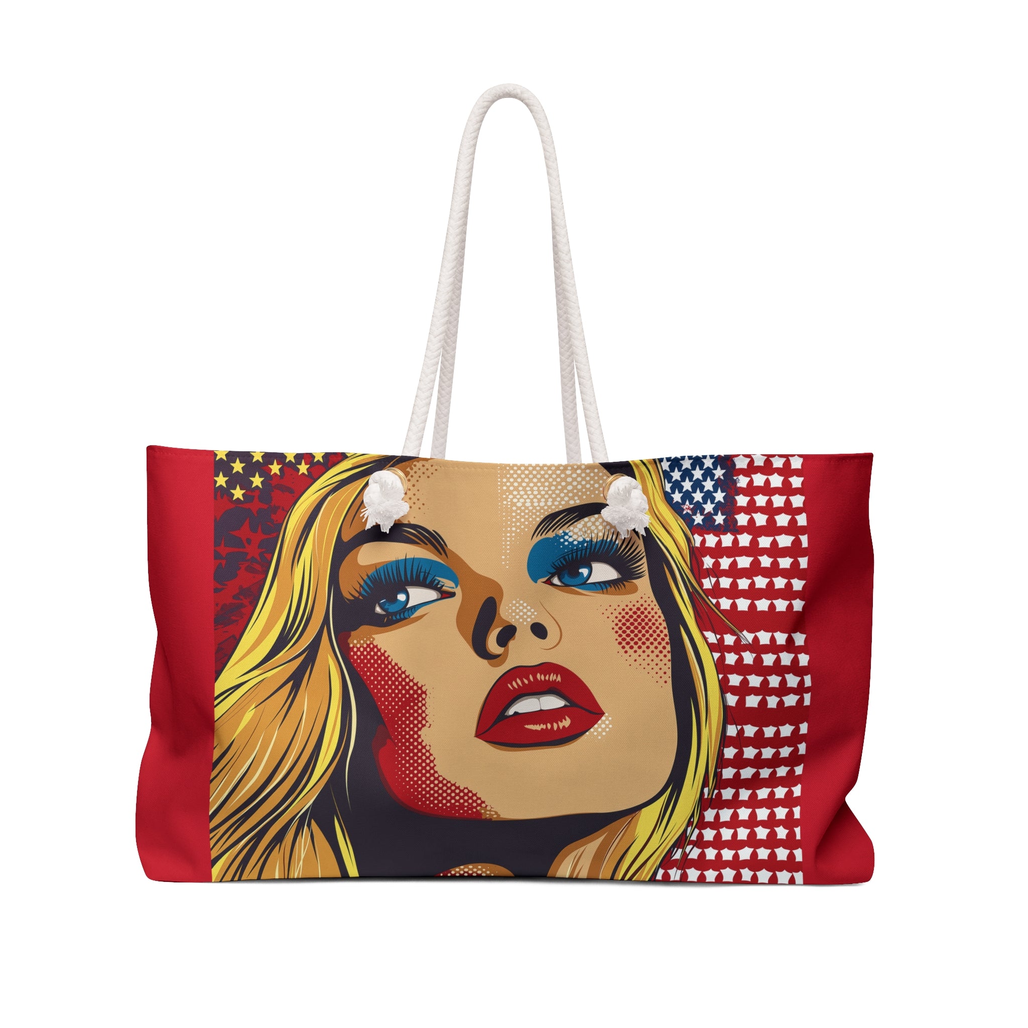 Stars & Stripes Beach Bag Collection - Kiss Me Under the Fireworks