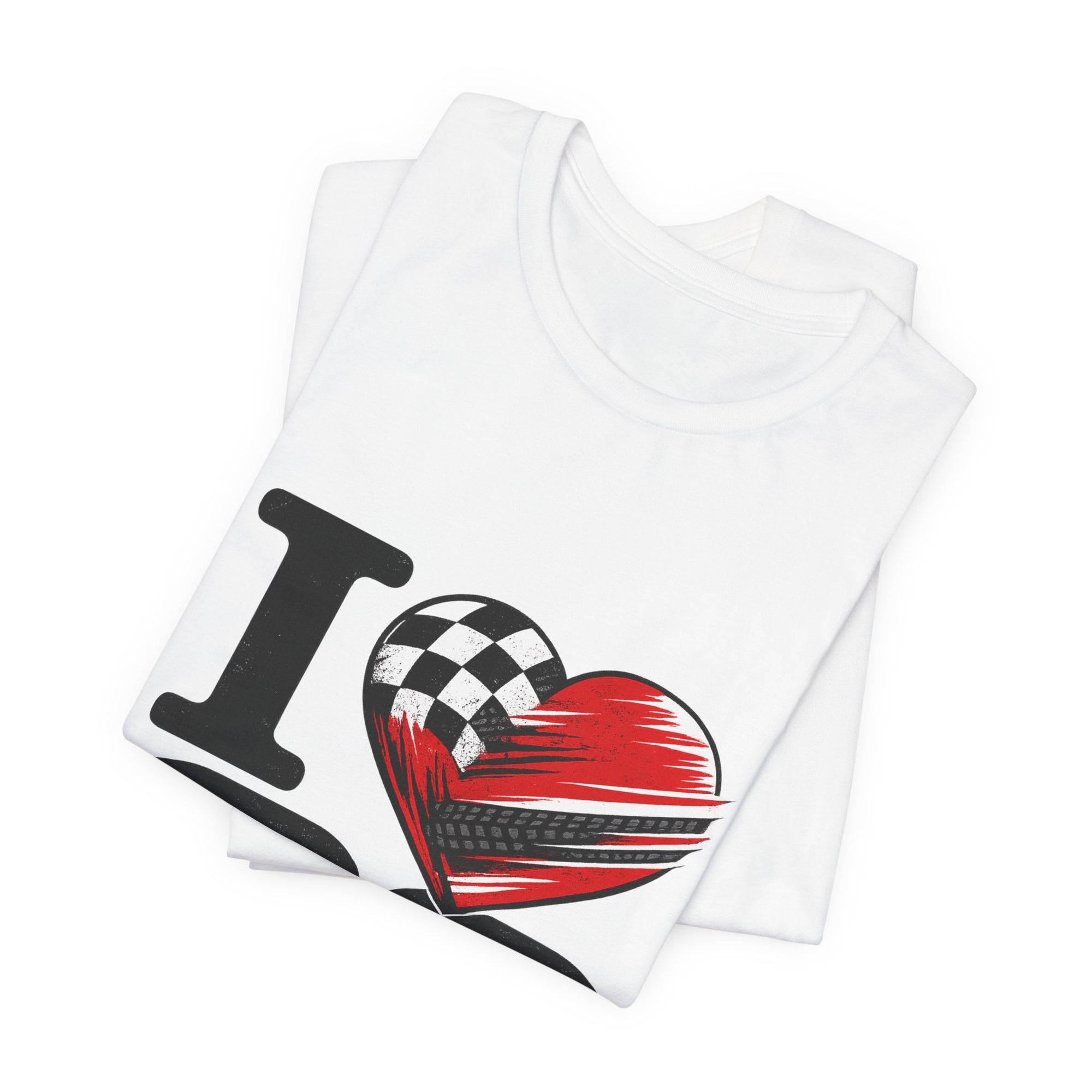 I Heart 88 Racing Tee — Checkered Flag Love Graphic T-Shirt