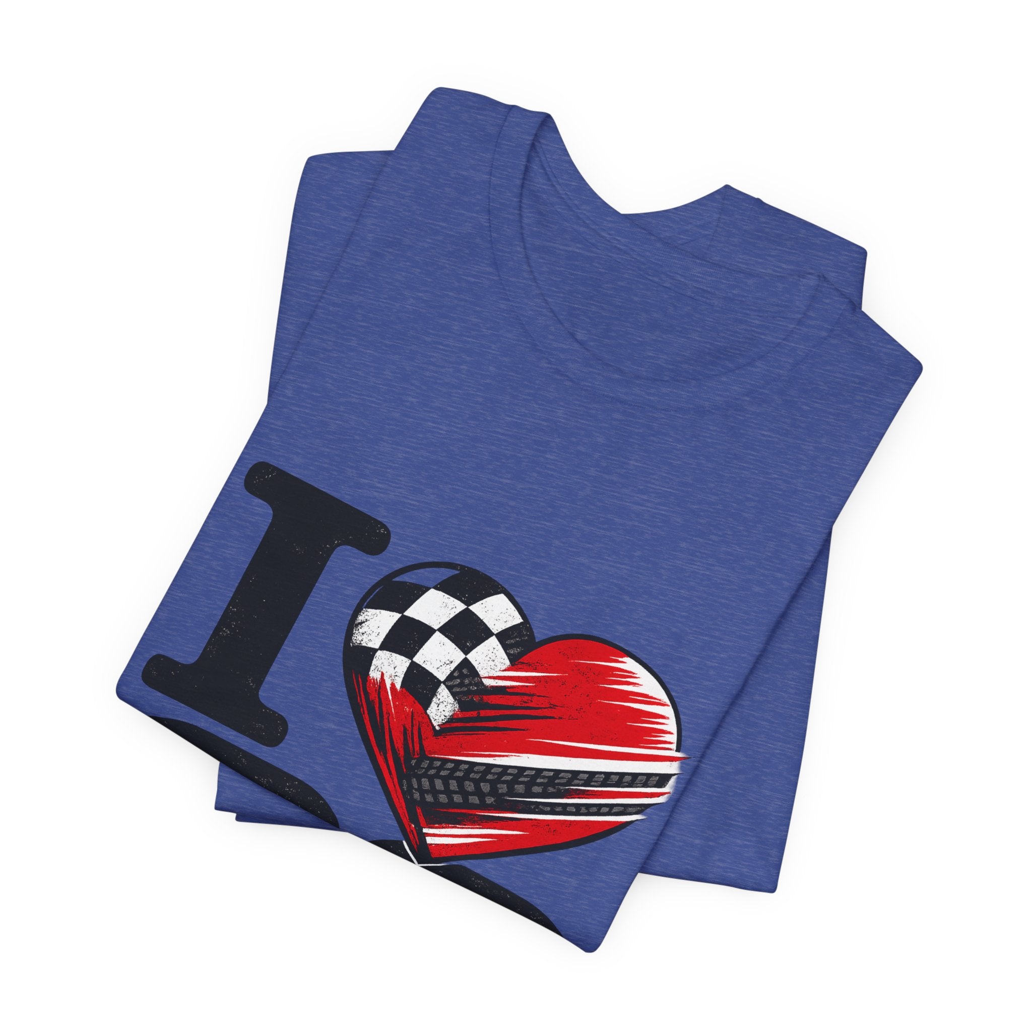 I Heart 88 Racing Tee — Checkered Flag Love Graphic T-Shirt