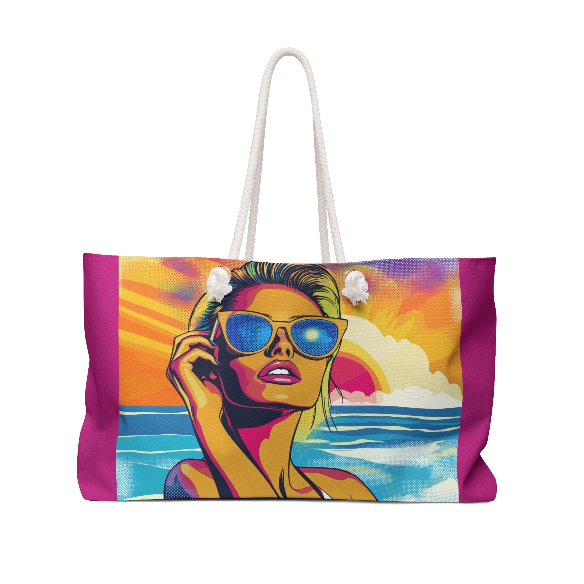 Beach, Overnight or Weekender Bag - Resting Beach Face