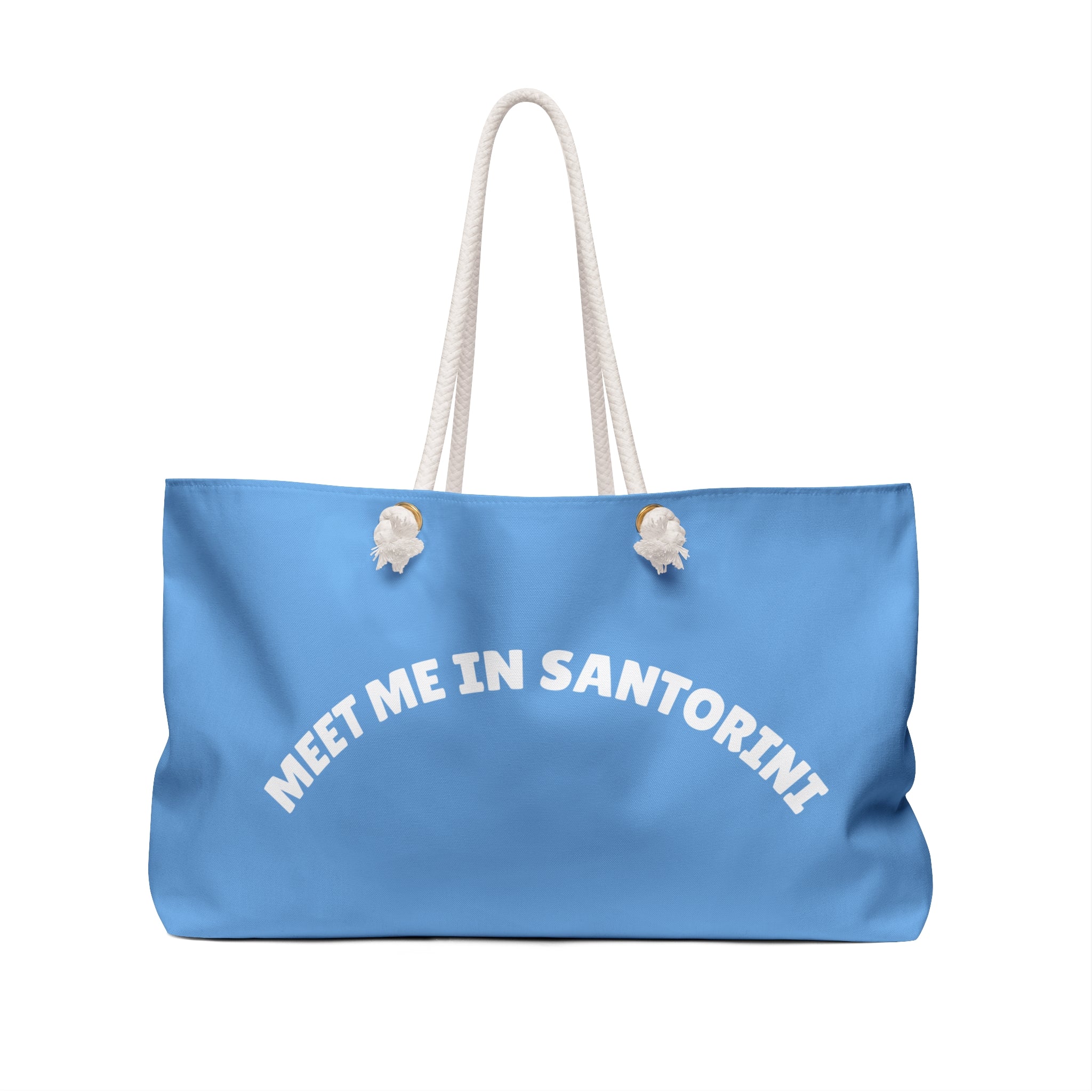 Mediterranean Summer Weekender Bag - Meet Me in Santorini