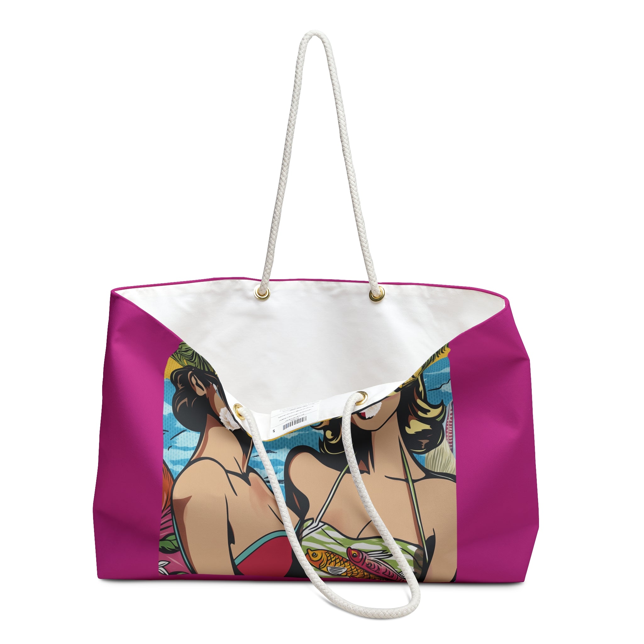 Mediterranean Summer Weekender Bag - Sardinia Girl Summer